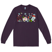 Plum christmas nurse Long Sleeve Tee - MaliasSmallBusiness