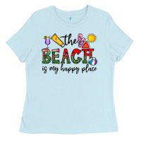 The Beach Is My Happy Place Ladies Tee | Teevron