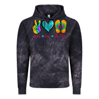 Cloud Black peace love flips flops Vintage Hoodie - Jasminsmagicworld