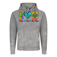 Cloud Rock peace love flips flops Vintage Hoodie - Jasminsmagicworld