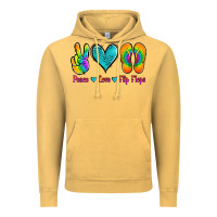 Peace Love Flips Flops Vintage Hoodie | Teevron