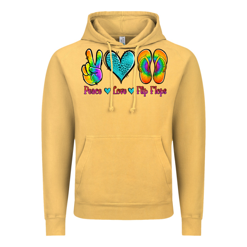 Peace Love Flips Flops Vintage Hoodie by Jasminsmagicworld | Teevron