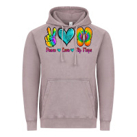 Vintage Zinc peace love flips flops Vintage Hoodie - Jasminsmagicworld
