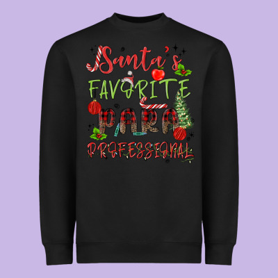Santa's Favorite Para Professional Heavyweight Sweatshirt Designed By Maliassmallbusiness