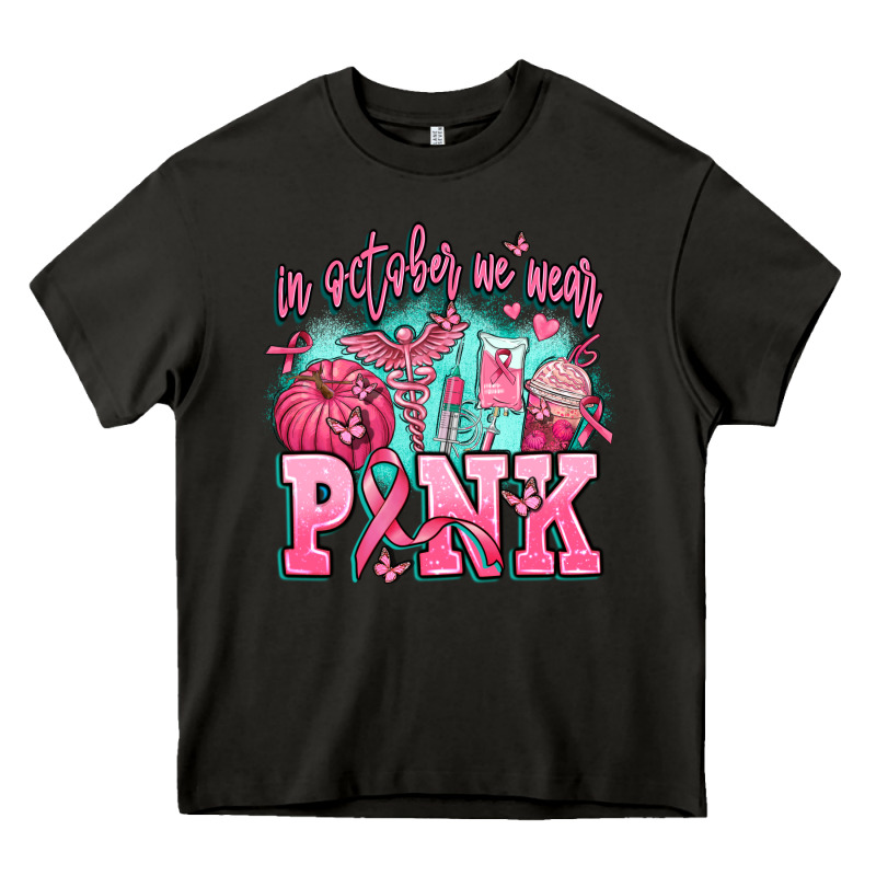 In October We Wear Pink Heavy Core Tee by AdoDesignShop | Teevron