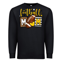Black Football mom yellow team color Premium Sweatshirt - HowdyJamesFarm