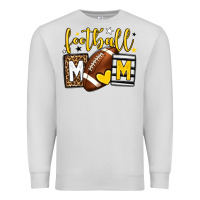 Dove Grey Football mom yellow team color Premium Sweatshirt - HowdyJamesFarm