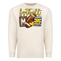 Sandshell Football mom yellow team color Premium Sweatshirt - HowdyJamesFarm