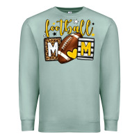 Seafoam Football mom yellow team color Premium Sweatshirt - HowdyJamesFarm
