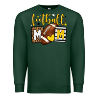 Sports Green Football mom yellow team color Premium Sweatshirt - HowdyJamesFarm