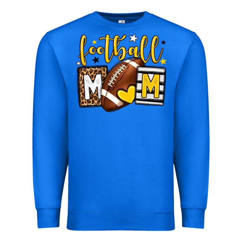 Football Mom Yellow Team Color Premium Sweatshirt by HowdyJamesFarm | Teevron