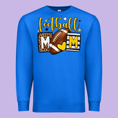 Football Mom Yellow Team Color Premium Sweatshirt Designed By Howdyjamesfarm
