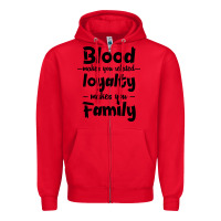 Red Blood Makes You Related Makes You Family Zipper Hoodie - Bettercallsaul