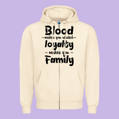 Blood Makes You Related Makes You Family Zipper Hoodie Designed By Bettercallsaul