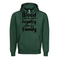 Sports Green Blood Makes You Related Makes You Family Zipper Hoodie - Bettercallsaul
