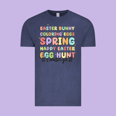 Easter Bunny Spring Vintage Tee Designed By Maliassmallbusiness