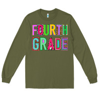 Army Green fourth grade Long Sleeve Tee - NancyCooperArtShop