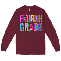 Burgundy fourth grade Long Sleeve Tee - NancyCooperArtShop