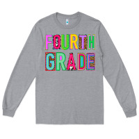 Heather Grey fourth grade Long Sleeve Tee - NancyCooperArtShop