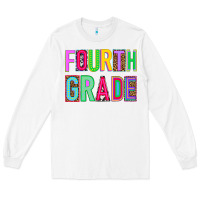 White fourth grade Long Sleeve Tee - NancyCooperArtShop