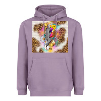 Lavender retro baseball with leopard Heavyweight Hoodie - TumblerDesignByShophia