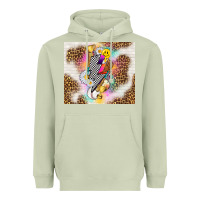 Matcha retro baseball with leopard Heavyweight Hoodie - TumblerDesignByShophia