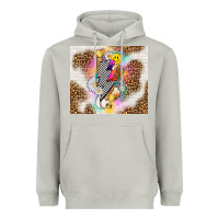 Moon Dust retro baseball with leopard Heavyweight Hoodie - TumblerDesignByShophia
