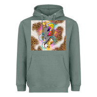 Sage retro baseball with leopard Heavyweight Hoodie - TumblerDesignByShophia