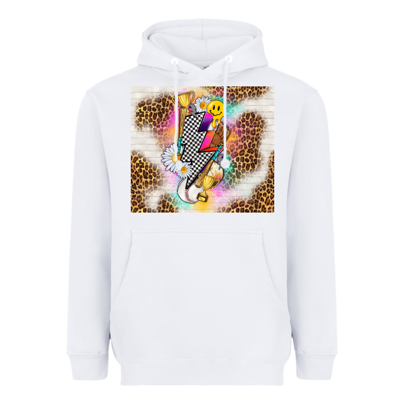 Retro Baseball With Leopard Heavyweight Hoodie by TumblerDesignByShophia | Teevron