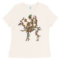 Bone Christmas deer and skeletons Ladies Tee - FaDigitalArtStudio