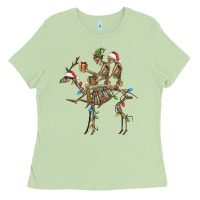 Matcha Christmas deer and skeletons Ladies Tee - FaDigitalArtStudio