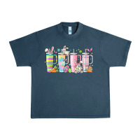 Midnight Navy retro groovy easter Urban Heavy Tee - MaliasSmallBusiness