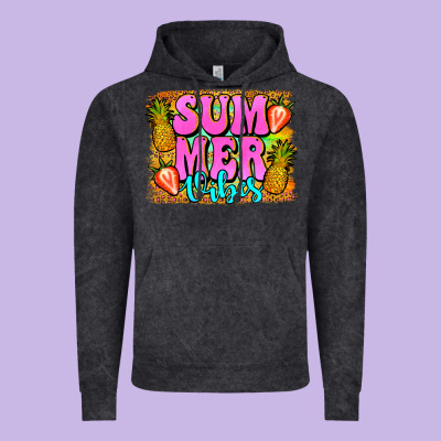 Summer Vibes Leopard Background Vintage Hoodie Designed By Jasminsmagicworld