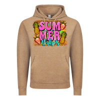 Vintage Coffee summer vibes leopard background Vintage Hoodie - Jasminsmagicworld