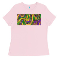 Bubblegum Pink Mardi gras colors with leopard Ladies Tee - RanaPortraitStore