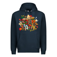 Navy cinco de mayo soap lady Premium Hoodie - CowGirlArtShop