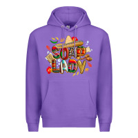 Purple cinco de mayo soap lady Premium Hoodie - CowGirlArtShop