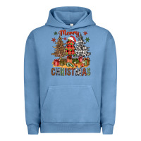 Pigment Pebble Blue merry christmas with western trees bbs Urban Hoodie - BundleAndBundleShop