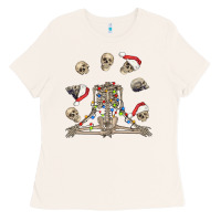 Bone christmas human skeleton and skulls Ladies Tee - FaDigitalArtStudio