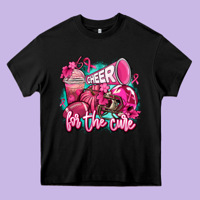 Cheer For The Cure Heavy Core Tee Designed By Adodesignshop