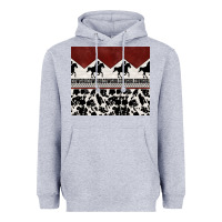 Heather Grey cowgirl with cowhide Heavyweight Hoodie - TumblerDesignByShophia