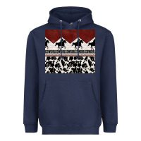 Navy cowgirl with cowhide Heavyweight Hoodie - TumblerDesignByShophia