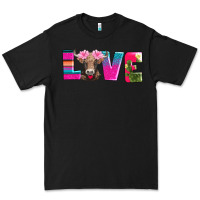 Black love with braunvieh cow Premium Tee - AdoDesignShop