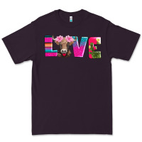 Plum love with braunvieh cow Premium Tee - AdoDesignShop