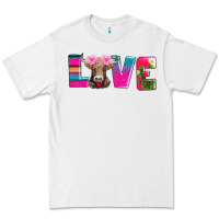 White love with braunvieh cow Premium Tee - AdoDesignShop
