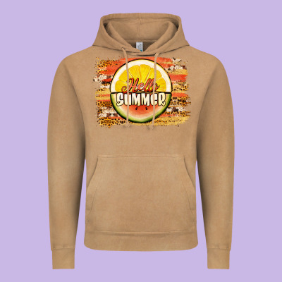 Hello Summer Watermelon Lemon Vintage Hoodie Designed By Jasminsmagicworld