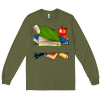 Army Green custom teacher books Long Sleeve Tee - NancyCooperArtShop
