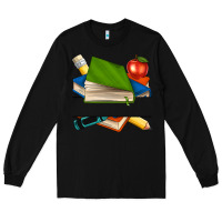 Black custom teacher books Long Sleeve Tee - NancyCooperArtShop