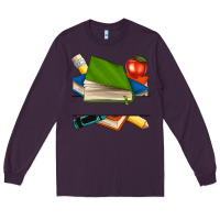 Plum custom teacher books Long Sleeve Tee - NancyCooperArtShop