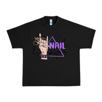 Black nail hustler Urban Heavy Tee - MaliasSmallBusiness